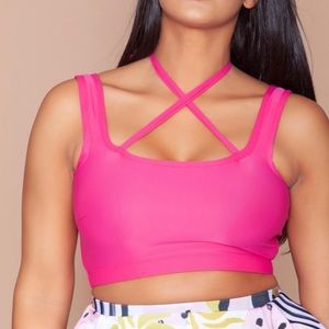 NWT Rue 107 Megan Top - Raspberry